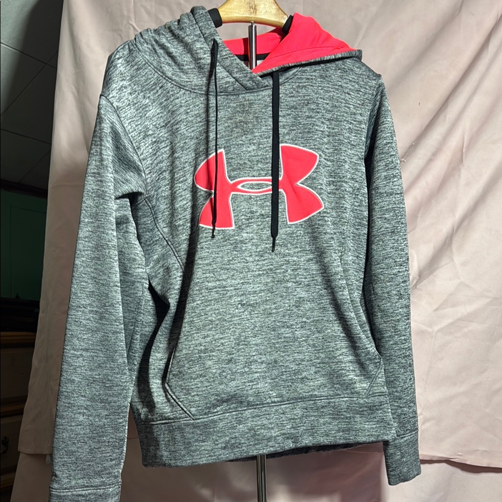Under Armour Gray and Pink Hoodie